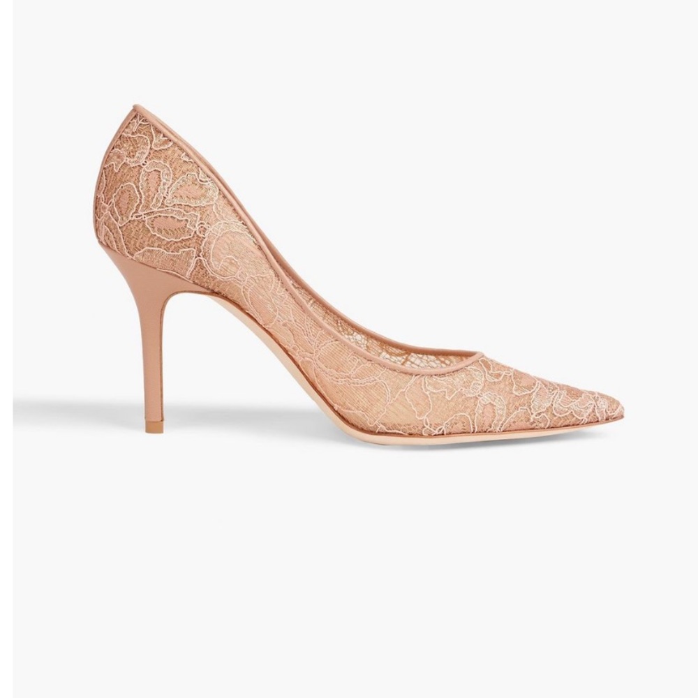 JIMMY CHOO nude lace pumps - Picture 3 of 8